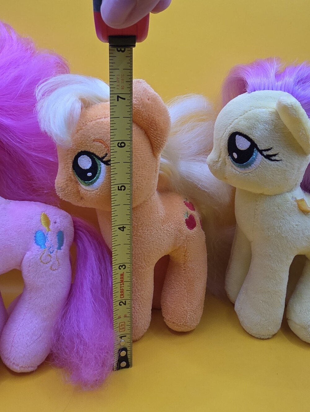 TY My Little Pony Plush Lot Fluttershy Pinkie Pie Applejack 7" - Picture 3 of 6